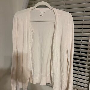 H&M Women's White Cardigan Sweater